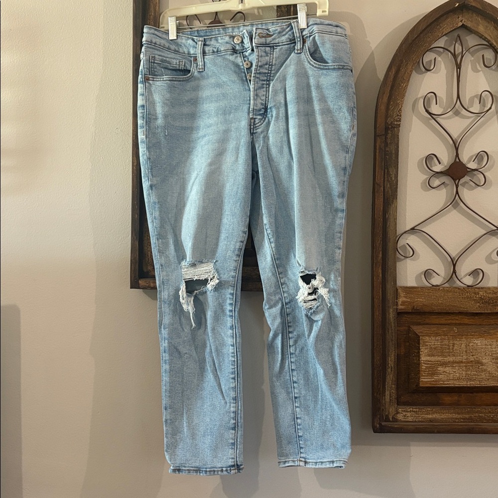 Old Navy High-Rise OG Straight Jeans - Light Blue